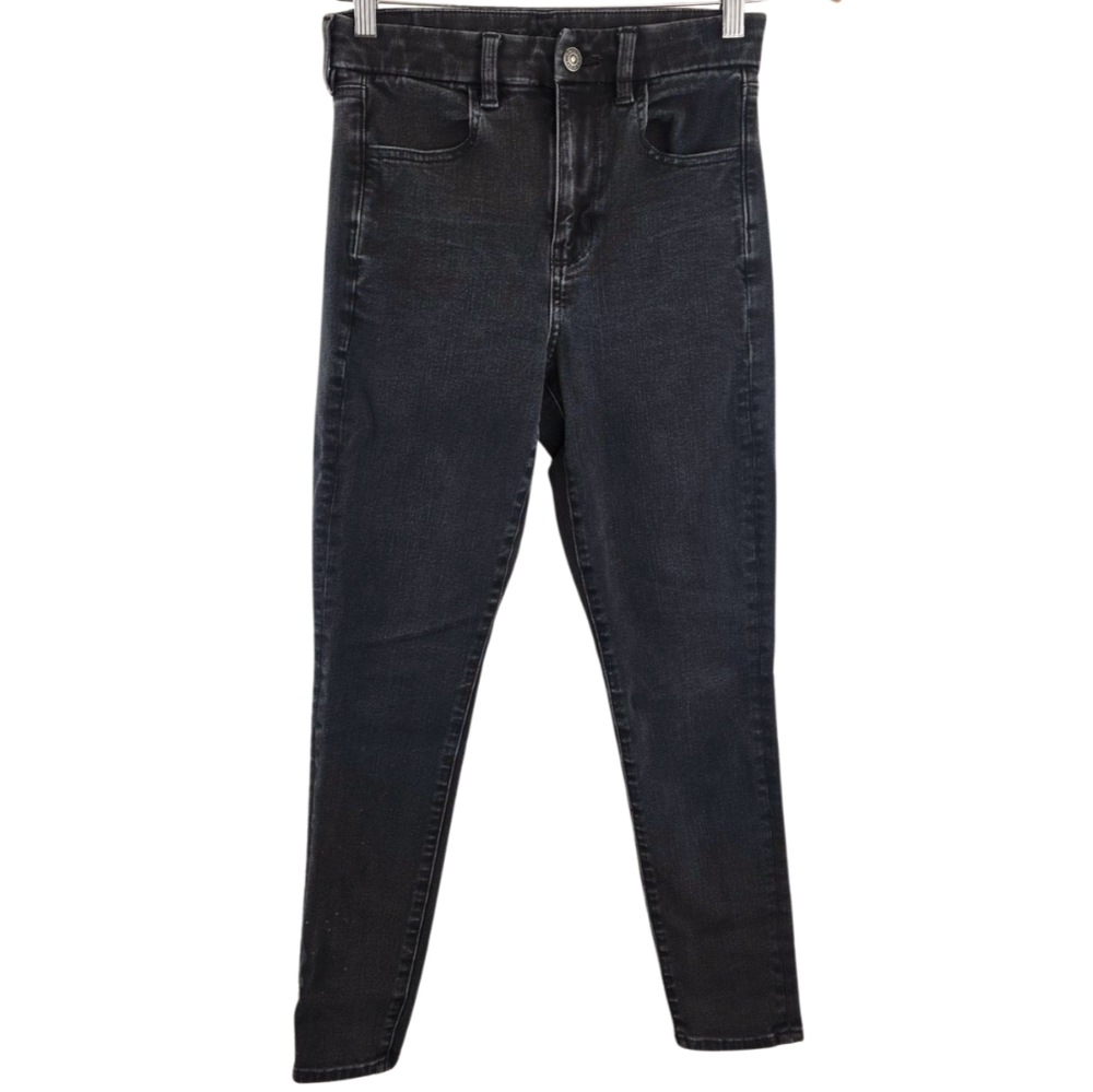 American Eagle Classic Black Women's Jeans Size 2 Skinny 360 Stretchy Casual